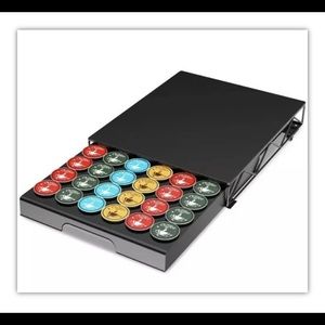 New Everie 42 pod sliding K cup & coffee machine storage drawer black